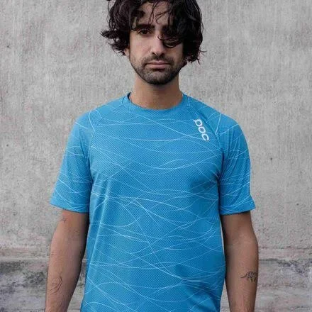 POC MTB Pure T-Shirt - Men's Lines Basalt Blue, M