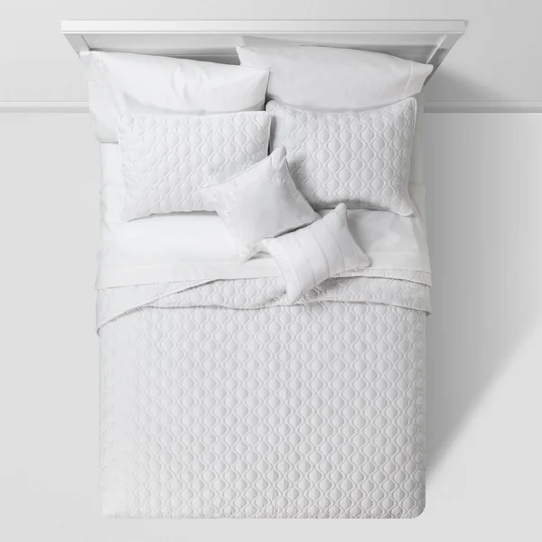 Full/Queen 5pc Quilt Set White Richmond - Threshold