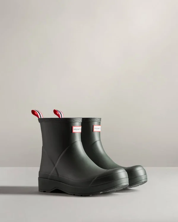 Hunter Play Short Wellington Boots - Green - Casual Boots