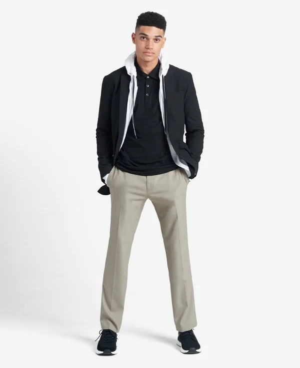 Kenneth Cole Reaction Men's Slim-Fit Stretch Dress Pants, Created for Macy&s - Oatmeal