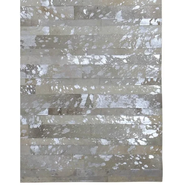 White Leather Hair-On Hide Matador Rug - White 2&6x22 x 8& Runner