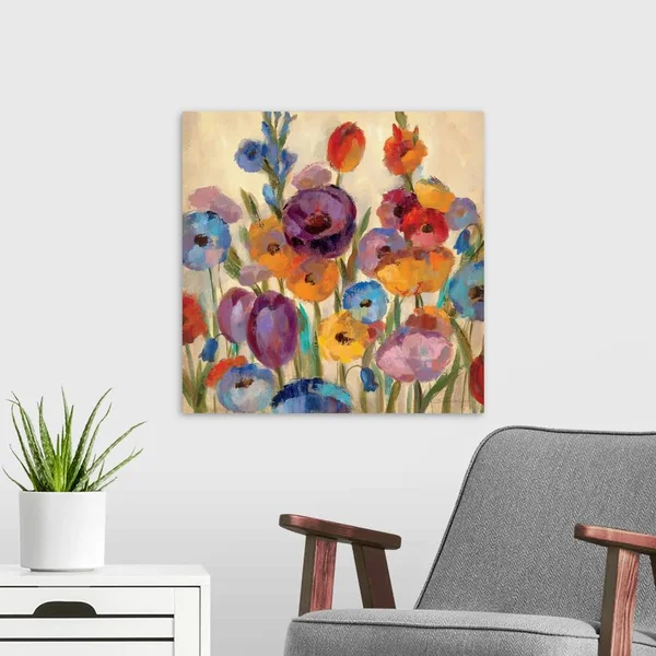 Garden Hues I - Canvas Wall Art, 20x20, Great Big Canvas