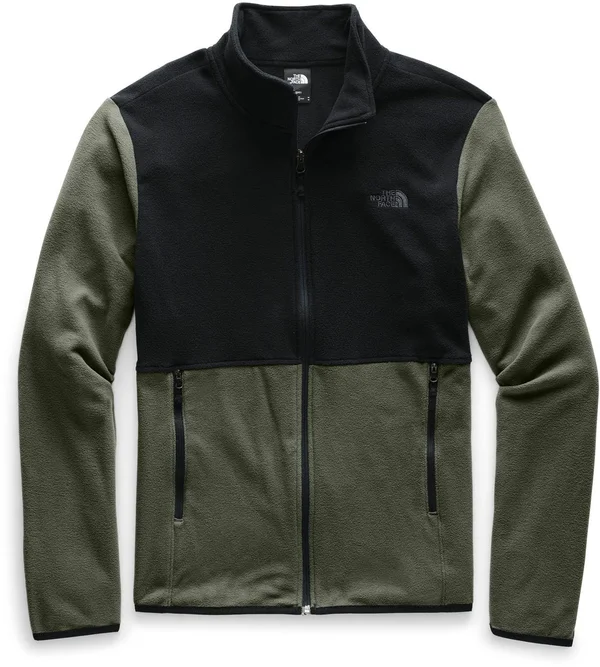 The North Face Men's TKA Glacier Full Zip Jacket - XXL - New Taupe Green - TNF Black