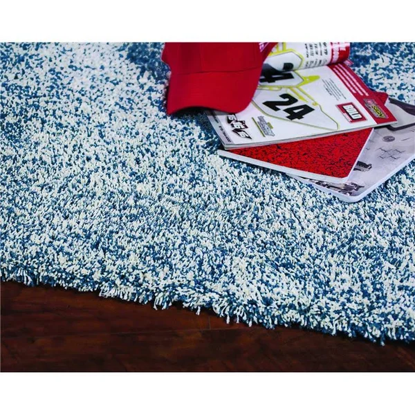 7&6x22 x 9&6x22 Polyester Indigo-Ivory Heather Area Rug