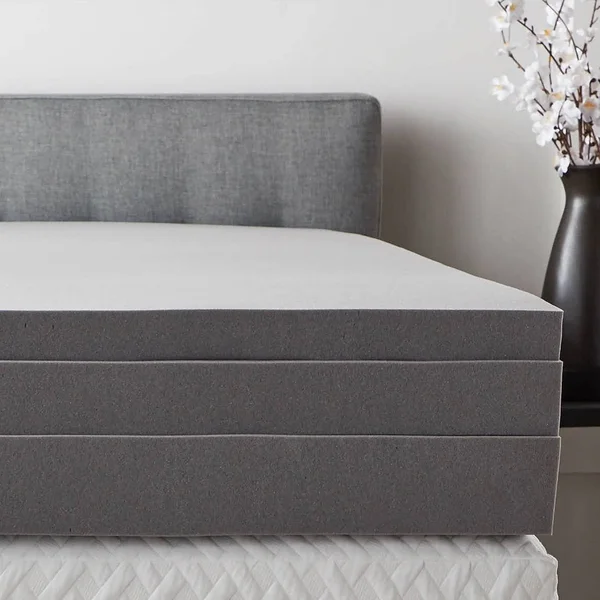 Lucid Comfort Collection 3x22 Bamboo Charcoal Memory Foam Topper - Queen