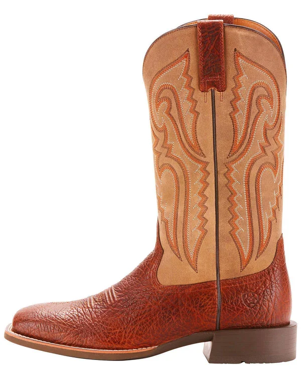 Ariat Men's Heritage Latigo Cognac Bullhide Square Toe Boots 10025094