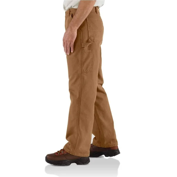Carhartt Washed Duck Flannel Lined Work Dungaree Pants - Men's Black