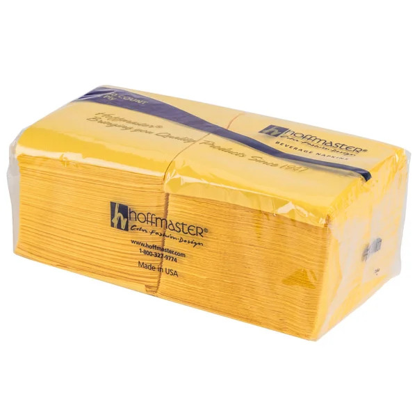 Hoffmaster 180340 Sun Yellow Beverage, Cocktail Napkin - 1000/Case