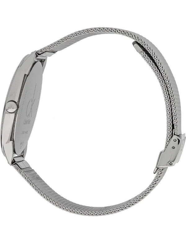 Calvin Klein Men's Minimal K3M211Y6 40mm Silver Dial Stainless Steel Mesh Watch