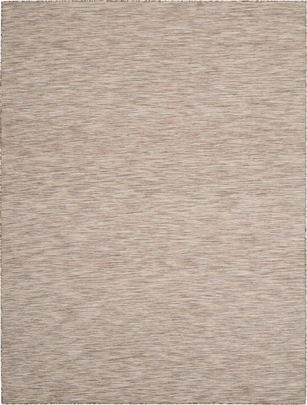 Nourison Positano Solid Contemporary Beige Area Rug - Size: 9& x 12&