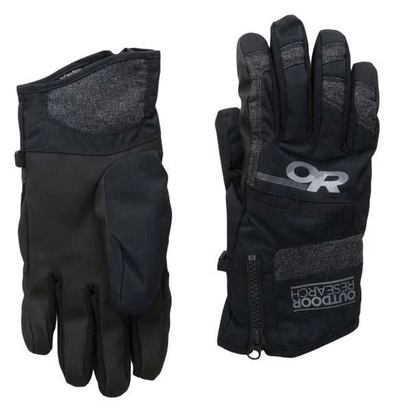 (Large - Night/Charcoal/Dusk) - Outdoor Research Men's Riot Gloves