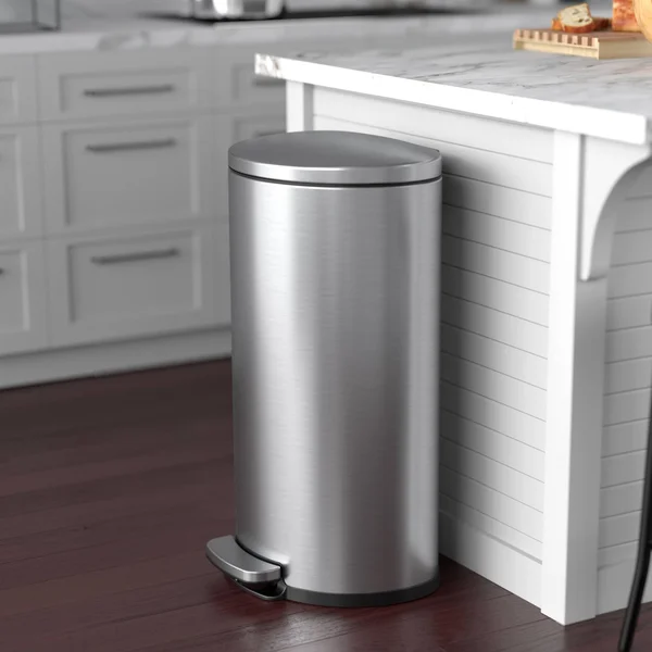 iTouchless SoftStep 8 Gallon Kitchen Step Trash Can with Odor Filter & Removable Inner Bucket, Stainless Steel, 30 LITER Sem