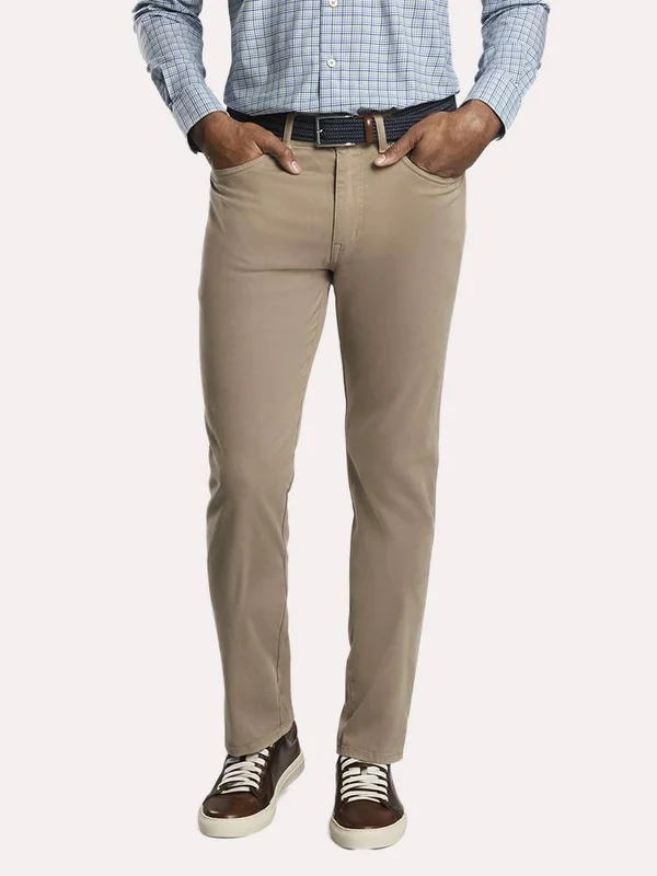 Peter Millar Ultimate Sateen Five-Pocket Pant, 32, Grain