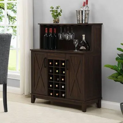 Home Bar Cabinet Laurel Foundry Modern Farmhouse Color: Mahogany