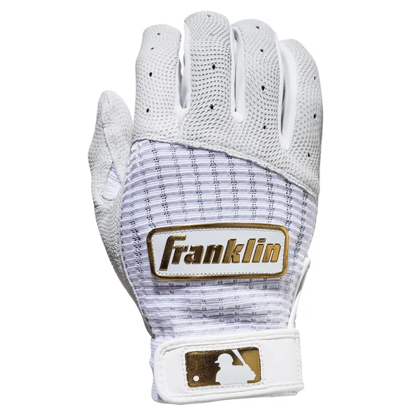 Franklin`s Teleme 2020 Pro Classic Batting Gloves - White & Gold - XL - XL (Extra Large)