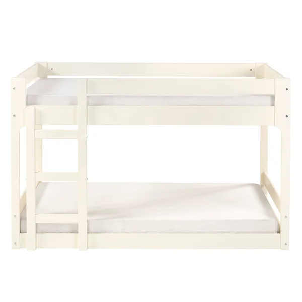 Carson Carrington Modern Junior Twin Over Twin Bunk Bed - Off-White