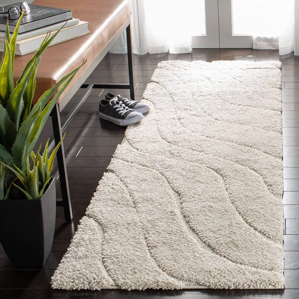 Safavieh Shag Sg472-1160 2&3x22 x 7&0x22 Runner Cream - Light Blue Area Rug