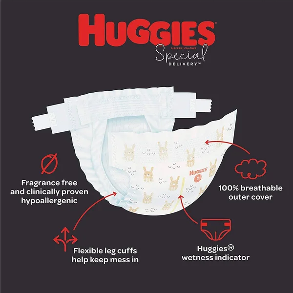 Huggies Special Delivery Diapers - 2 (12-18 lb) - 156 diapers