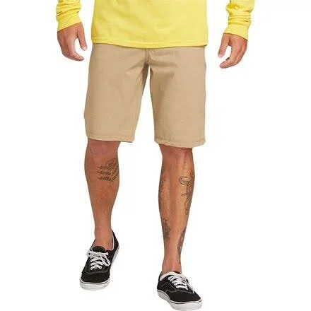 Volcom Frickin Surf N& Turf Static 2 Shorts Men's Hybrid, Dark Khaki, Size 33