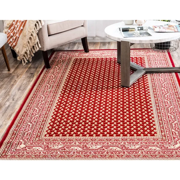 Unique Loom Allover Williamsburg Area Rug (4& x 6& - Red)