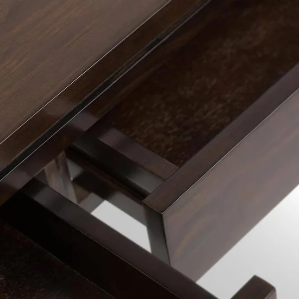 Simpli Home Cosmopolitan Console Sofa Table, Coffee Brown
