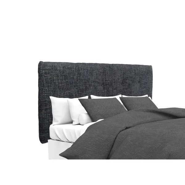MJL Designs Atlas Upholstered Headboard Midnight, Size: Queen