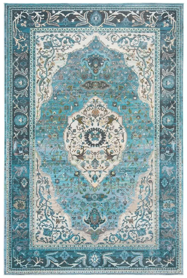 Safavieh 5&-3x22 x 7&-7x22 Luxor Luxor 342 Turquoise, Beige Rug