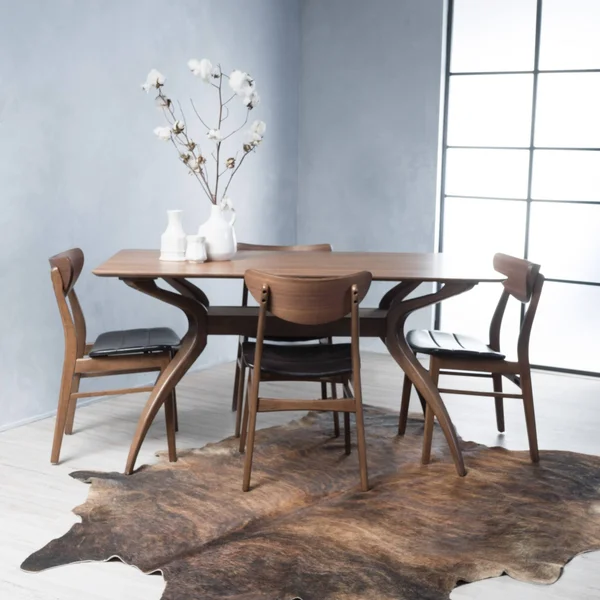 Anise 5 Piece Dining Set - Natural Walnut/Dark Brown - Christopher Knight Home