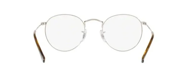 Ray Ban RX3447V Vista Round Metal - 2970 Silver On Top Blue, Size 47-21-140