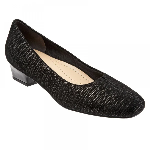 Trotters Women's Doris - Size: 6.5, Navy Micro Suede