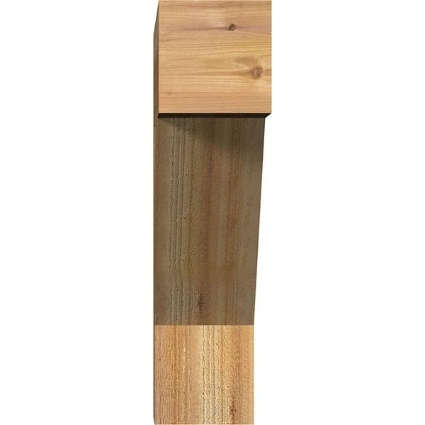 Ekena Millwork BKT06X24X24TRA05RWR 6x22W x 24x22D x 24x22H Traditional Block Rough Sawn BRACKET - Western Red Cedar