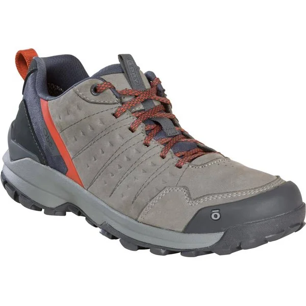 Oboz Men's Sypes Low Leather Waterproof Hiking Shoes Gray 9