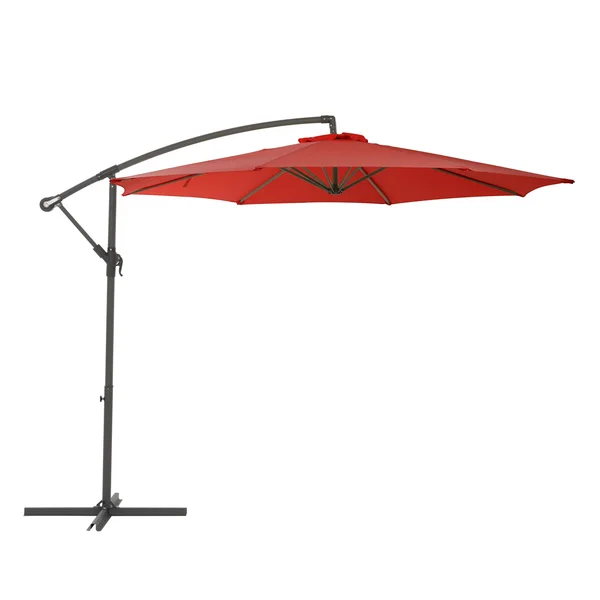 CorLiving Offset Patio Umbrella, Red