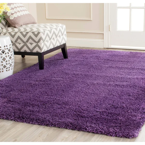 Safavieh Milan Shag Maibritt 2-Inch Thick Rug - 9& x 9& Round - Ivory