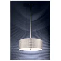 George Kovacs P5743-084 - Grid 3 Light Drum Pendant, Brushed Nickel