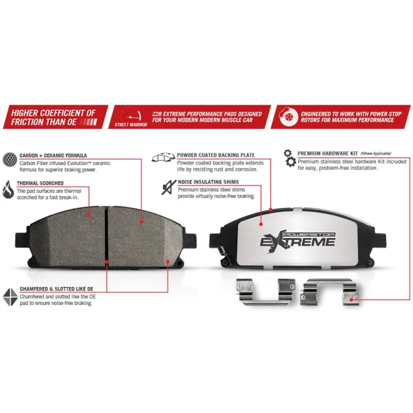 Power Stop - Front Z26 Street Warrior Brake Kit K1453-26