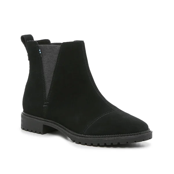 Toms Cleo Chelsea Boot - Women's, Black, Size 7, Boots, Block, Bootie, Chelsea