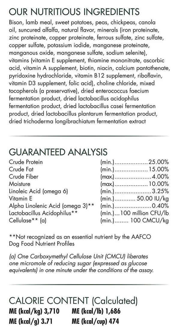 Canidae Grain Free Pure Land with Fresh Bison Dry Dog Food - 24-lb