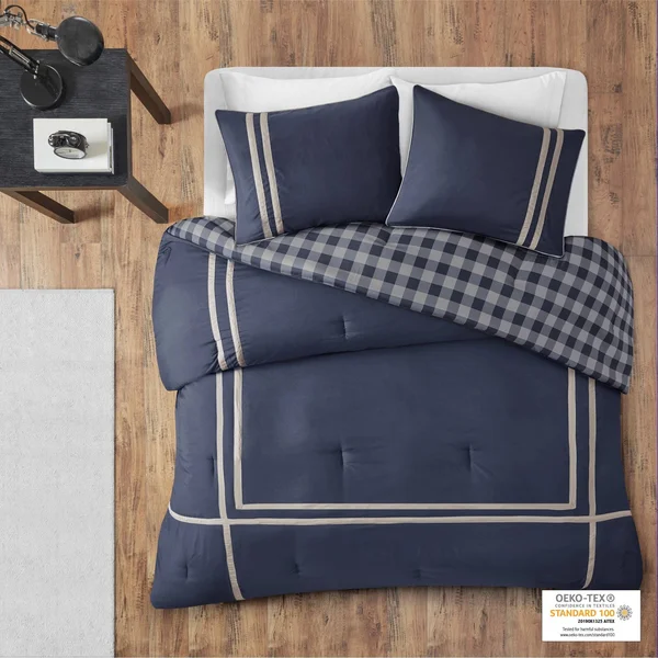 Intelligent Design Oxford Reversible Comforter Set Twin/Twin XL