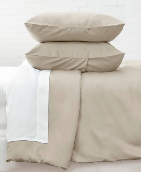 Kensington 3 Piece Duvet Set by Welhome, Size: Full, Queen, Buff