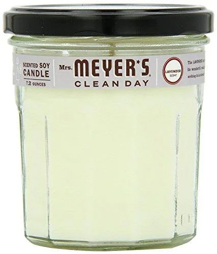 Mrs. Meyer&s Clean Day Soy Candle, Lavender, 7.2-Ounce Glass Jars (Pack of 6)