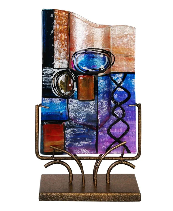 Jasmine Art Glass Rectangular Vase