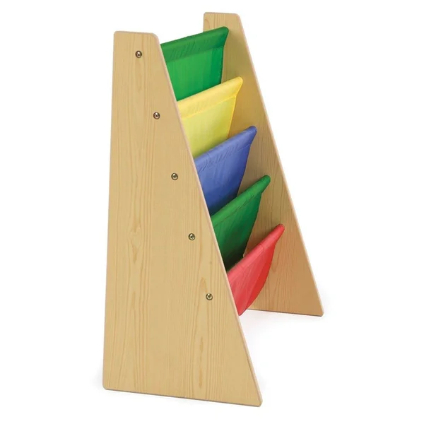Tot Tutors Kids Book Rack Storage Bookshelf - Natural Primary Collection