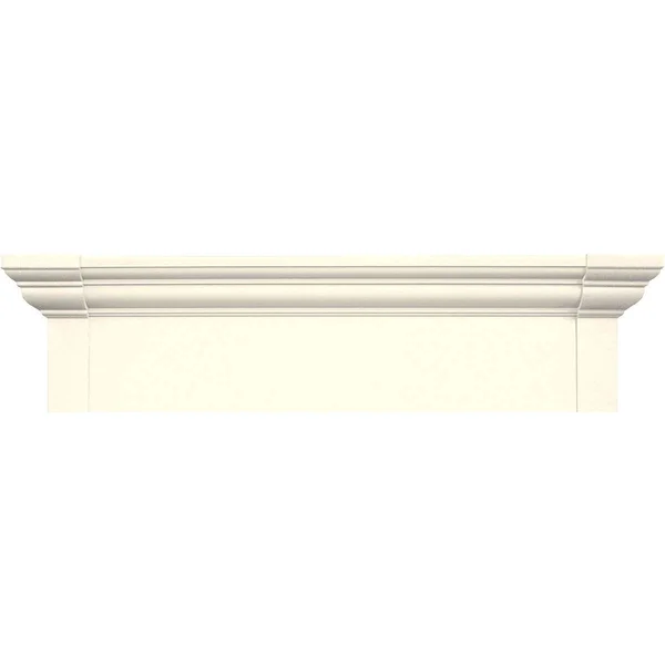 Builders Edge 9H in. Flat Panel Window Header with Keystone Parchment