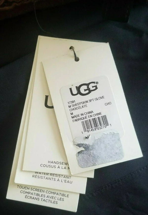 Ugg Men's Shearling 3pt Glove Sheepskin in Chocolate, Size M
