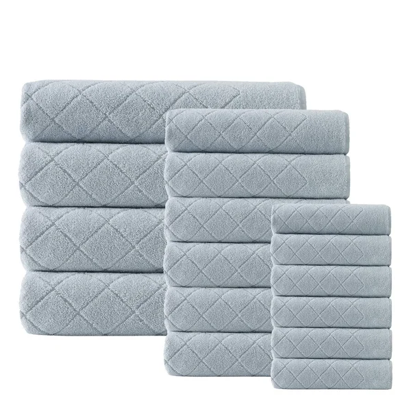 Enchante Home Gracious Turkish Cotton Towel Set Silver