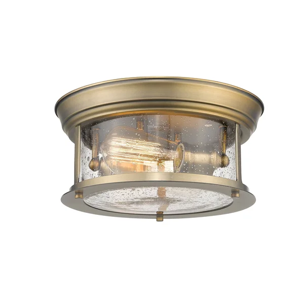 Z-Lite 727F10-HBR Heritage Brass 2 Light Flush Mount