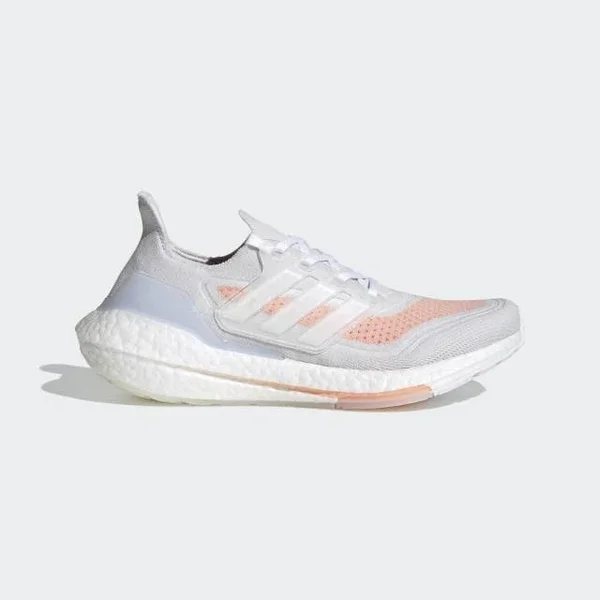 Adidas Wmns Ultra Boost 2021 Crystal White Glow Pink - Size 6 Women