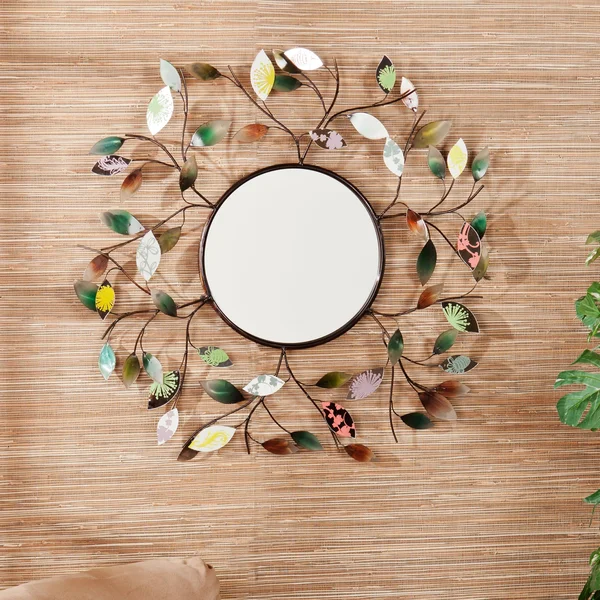 Harper Blvd Leah Decorative Metallic Leaf Wall Mirror
