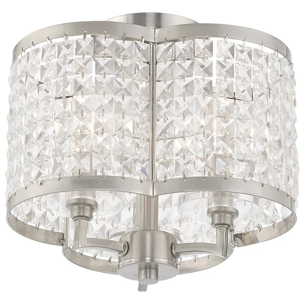 Livex Lighting 50573-64 Grammercy 3-Light Ceiling Mount, Hand Painted Palacial Bronze